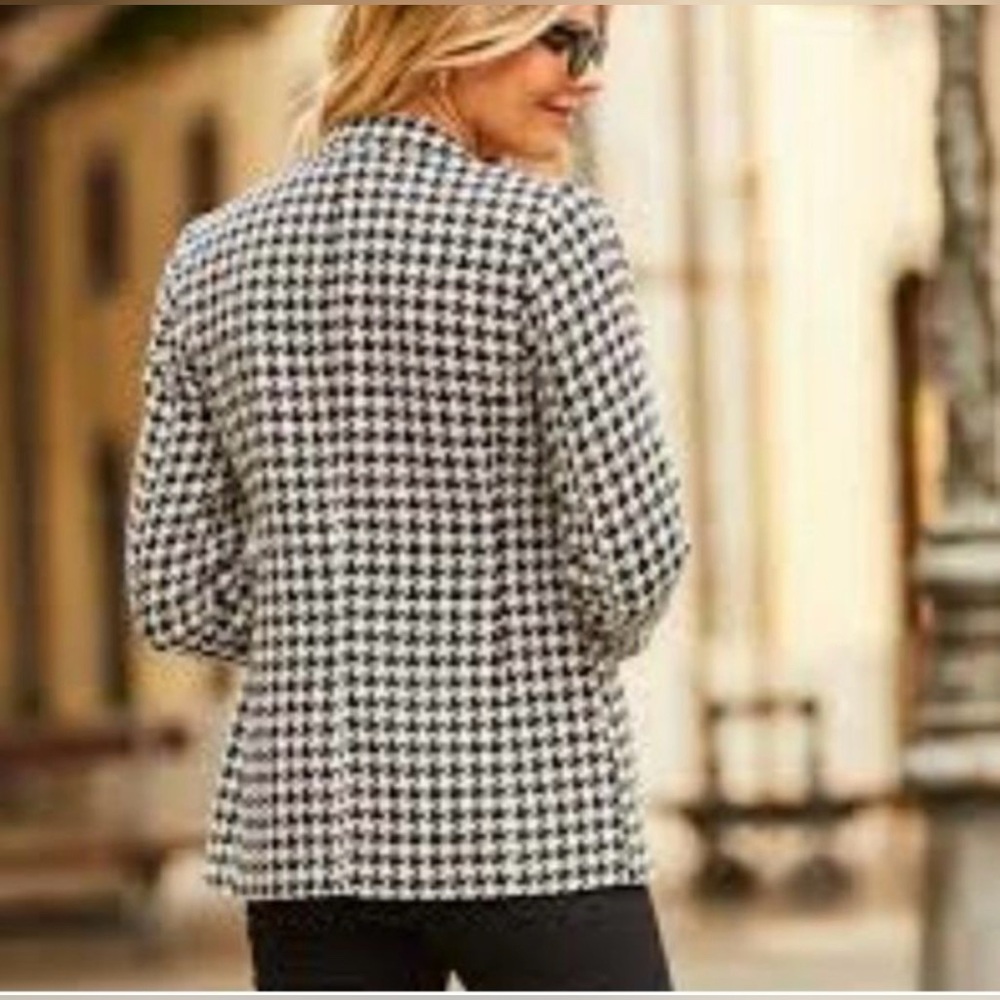 Sanctuary Johnnie houndstooth black & white blazer - Picture 2 of 7